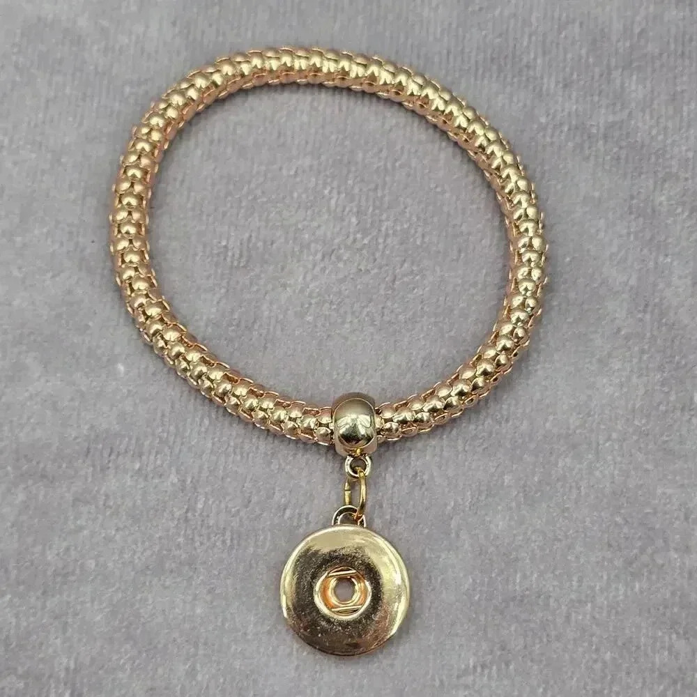 Gold Charm Dangle Elastic Stretch Bead Bracelet Boho Retro Fashion Jewelry